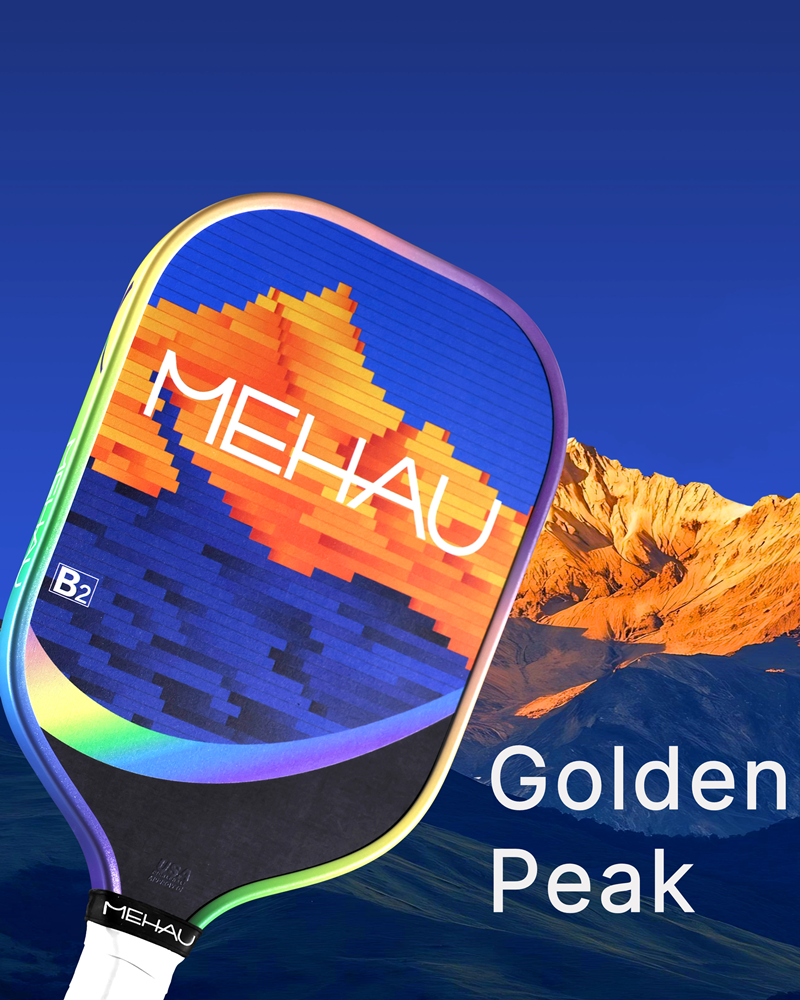 MEHAU B2 Bingo Series Pickleball Paddle Golden Peak with Golden Peak background