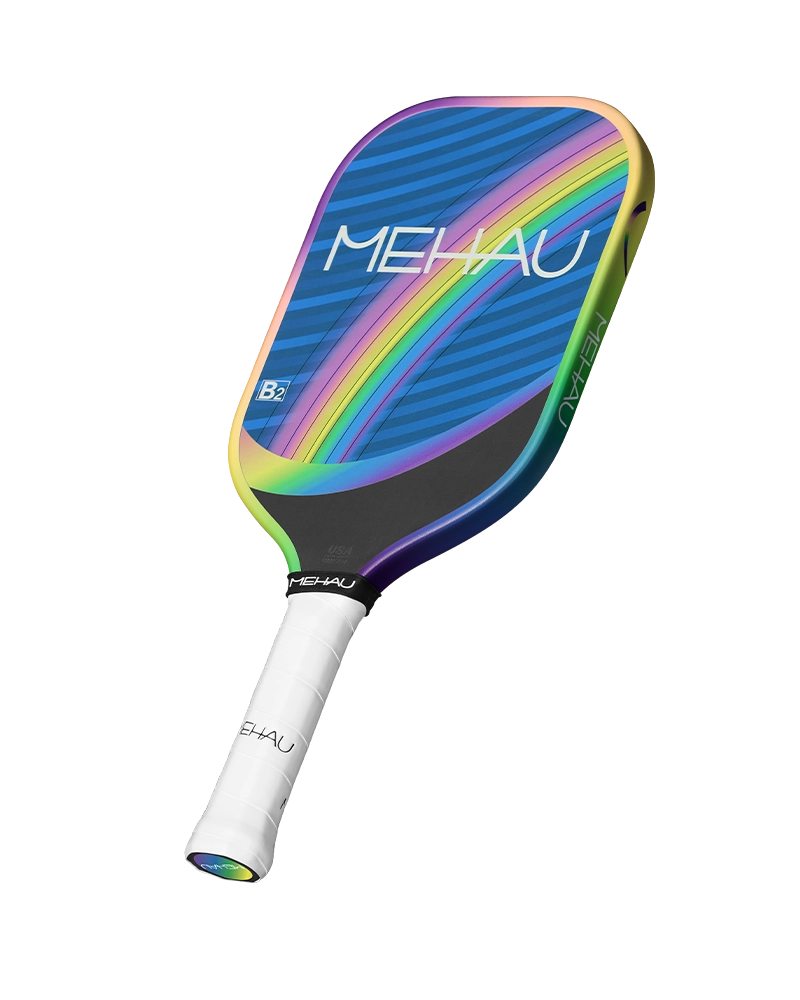 MEHAU B2 Bingo Series Pickleball Paddle Post-rainbow Arc with white background