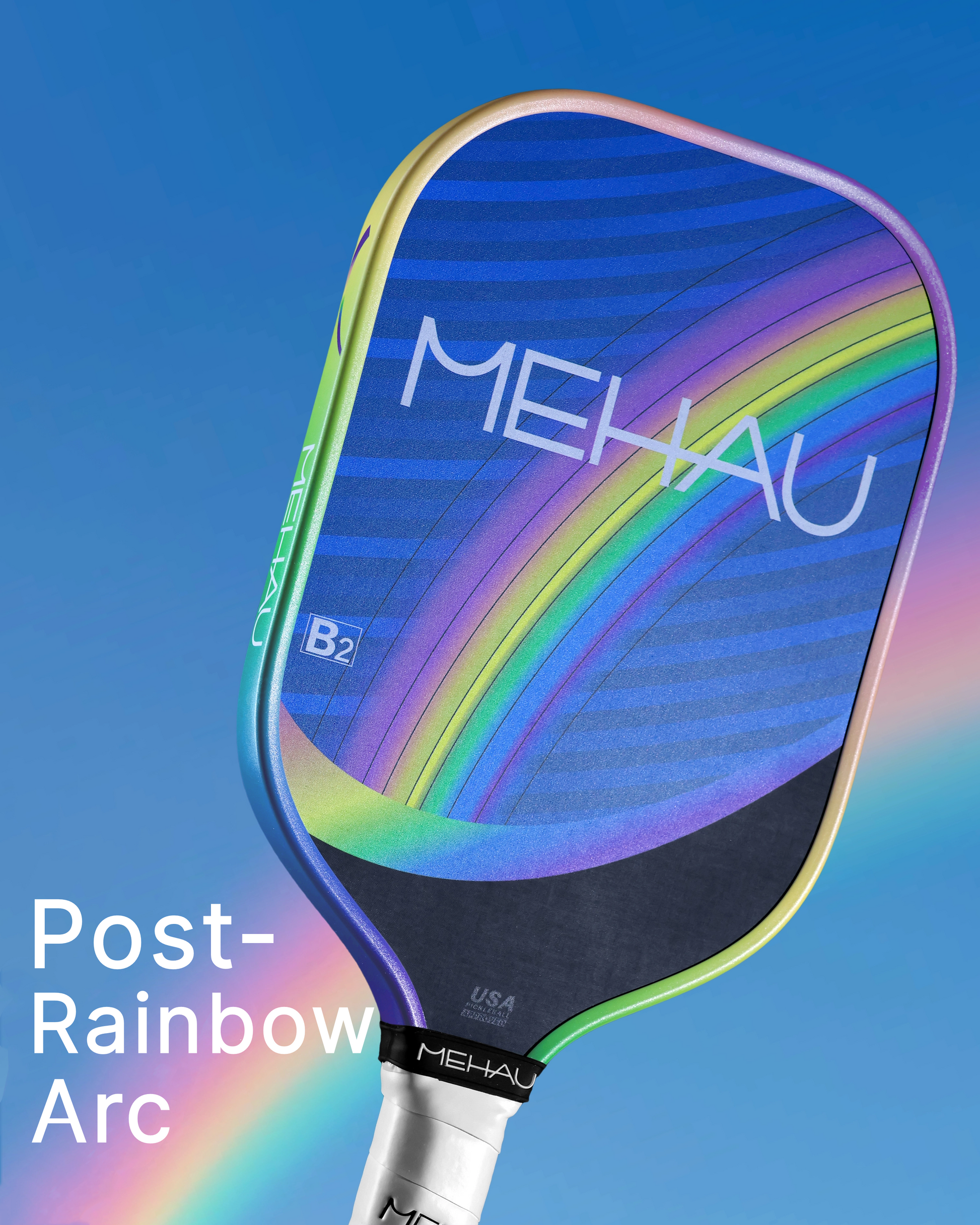 MEHAU B2 Bingo Series Pickleball Paddle Post-rainbow Arc with Post-rainbow background