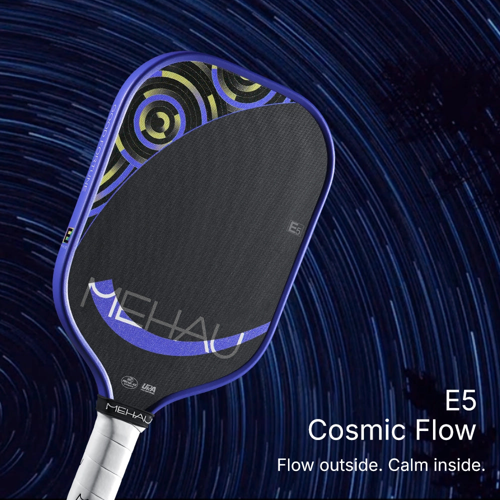MEHAU E5 Precise Series Pickleball Paddle Cosmic Flow with cosmic flow background