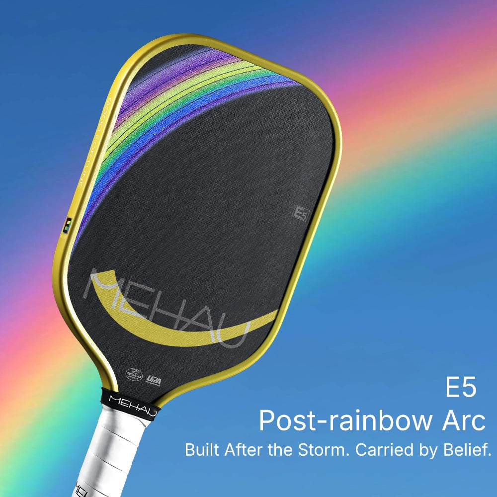 MEHAU E5 Precise Series Pickleball Paddle Post-rainbow Arc with post-rainbow background